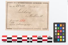 Etikett zu Bronzeknotenarmreif (NHMW-PRAE-025410)
